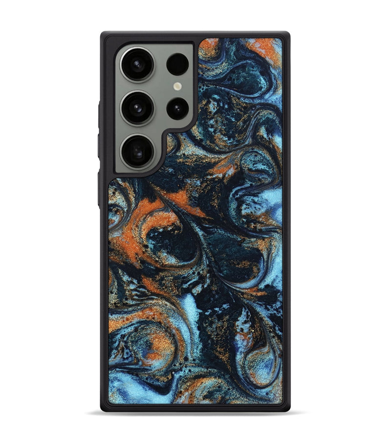 Galaxy S24 Ultra ResinArt Phone Case - Roseann (Teal & Gold, 802457)