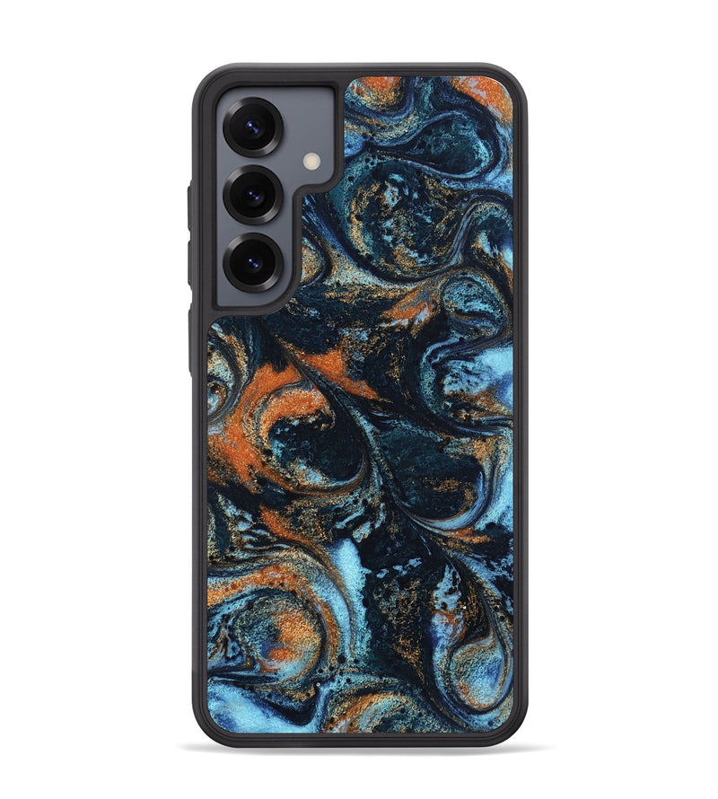 Galaxy S25 Plus ResinArt Phone Case - Roseann (Teal & Gold, 802457)