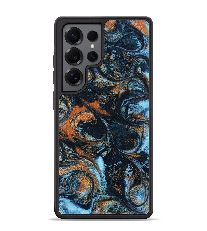 Galaxy S25 Ultra ResinArt Phone Case - Roseann (Teal & Gold, 802457)