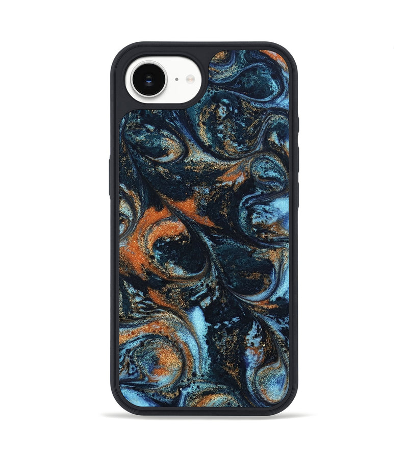 iPhone 16e ResinArt Phone Case - Roseann (Teal & Gold, 802457)