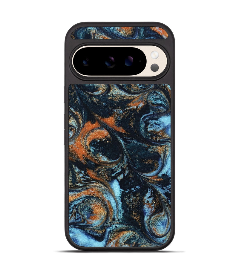 Pixel 10 ResinArt Phone Case - Roseann (Teal & Gold, 802457)