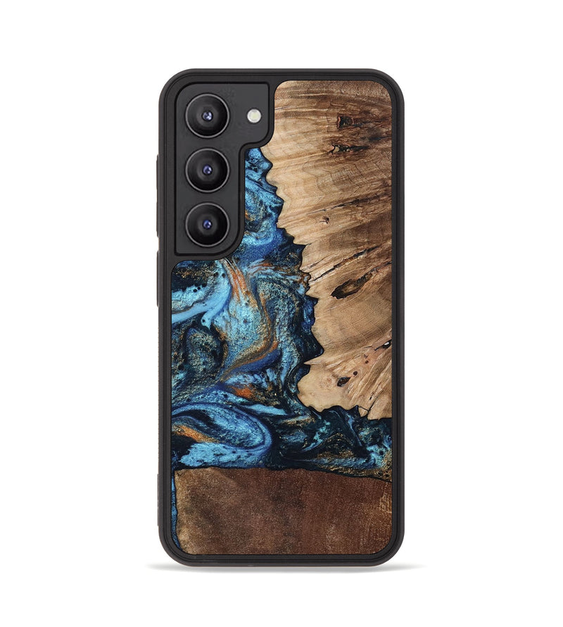 Galaxy S23 Wood Phone Case - Stacy (Teal & Gold, 802458)