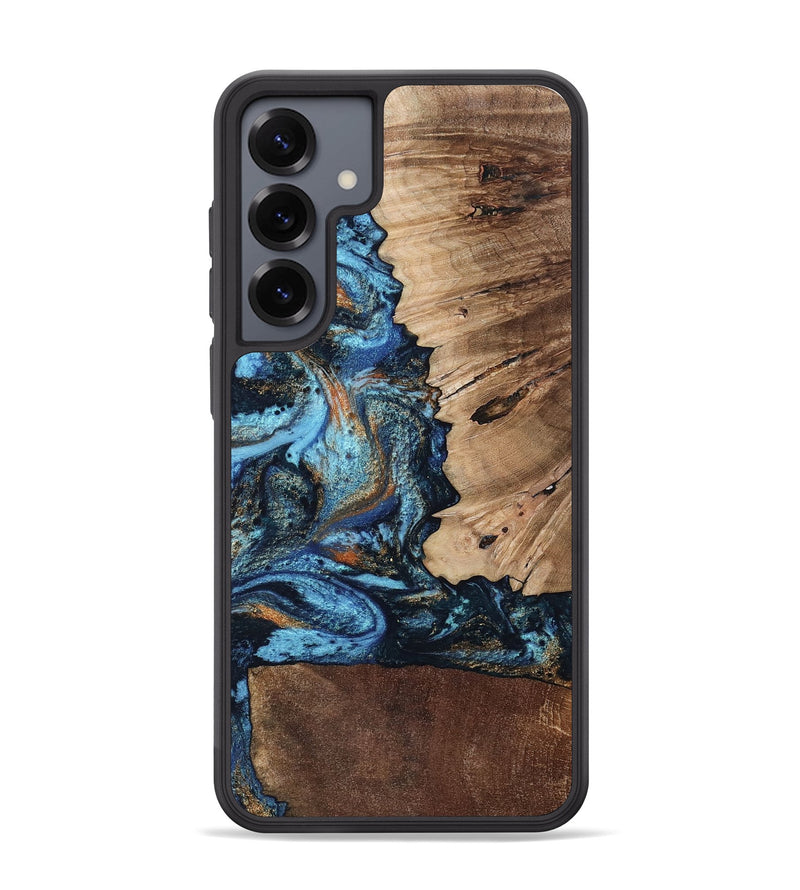 Galaxy S25 Plus Wood Phone Case - Stacy (Teal & Gold, 802458)
