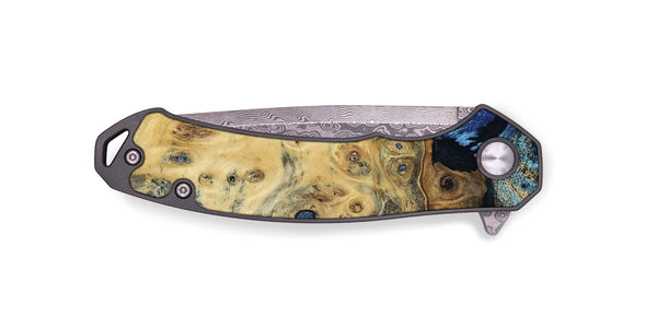 EDC Wood Pocket Knife - Matilda (Teal & Gold, 802460)
