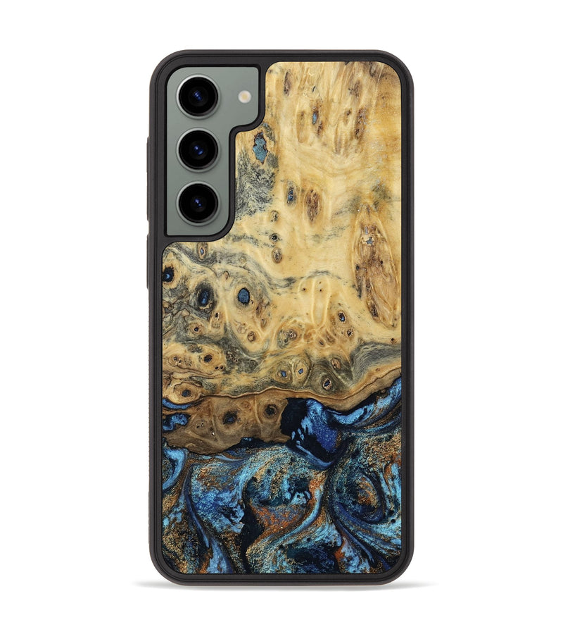 Galaxy S23 Plus Wood Phone Case - Matilda (Teal & Gold, 802460)