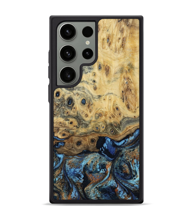 Galaxy S24 Ultra Wood Phone Case - Matilda (Teal & Gold, 802460)