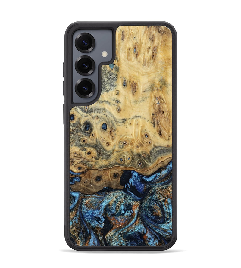 Galaxy S25 Plus Wood Phone Case - Matilda (Teal & Gold, 802460)