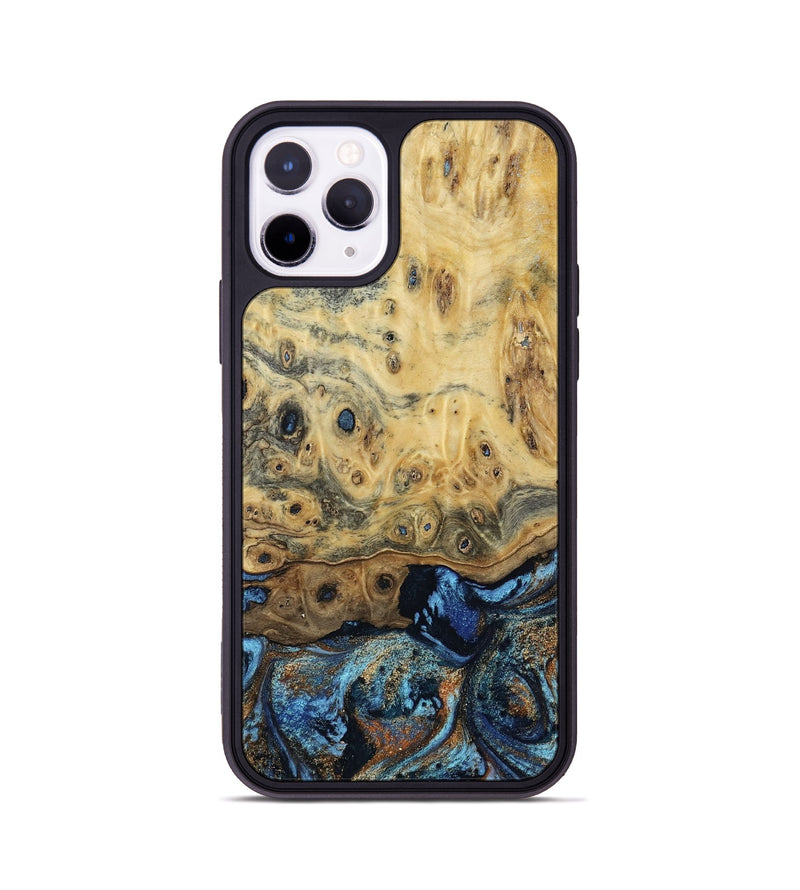 iPhone 11 Pro Wood Phone Case - Matilda (Teal & Gold, 802460)