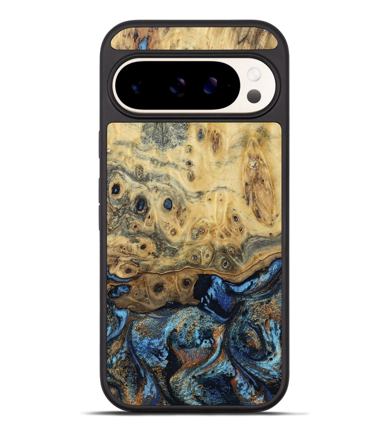 Pixel 9 Pro XL Wood Phone Case - Matilda (Teal & Gold, 802460)
