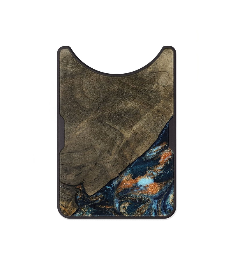 Alloy Wood Wallet - Daron (Teal & Gold, 802461)