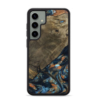 Galaxy S24 Plus Wood Phone Case - Daron (Teal & Gold, 802461)