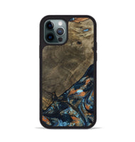 iPhone 12 Pro Wood Phone Case - Daron (Teal & Gold, 802461)