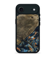 iPhone 17 Air Wood Phone Case - Daron (Teal & Gold, 802461)