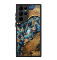 Galaxy S22 Ultra Wood Phone Case - Teddy (Teal & Gold, 802462)