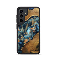 Galaxy S24 Wood Phone Case - Teddy (Teal & Gold, 802462)