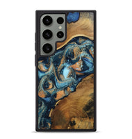 Galaxy S24 Ultra Wood Phone Case - Teddy (Teal & Gold, 802462)