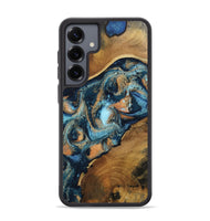 Galaxy S25 Plus Wood Phone Case - Teddy (Teal & Gold, 802462)