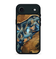 iPhone 17 Air Wood Phone Case - Teddy (Teal & Gold, 802462)