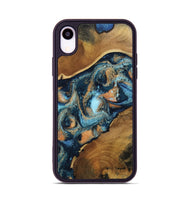 iPhone Xr Wood Phone Case - Teddy (Teal & Gold, 802462)