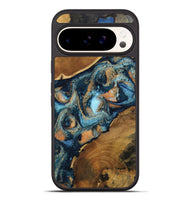 Pixel 10 Pro XL Wood Phone Case - Teddy (Teal & Gold, 802462)