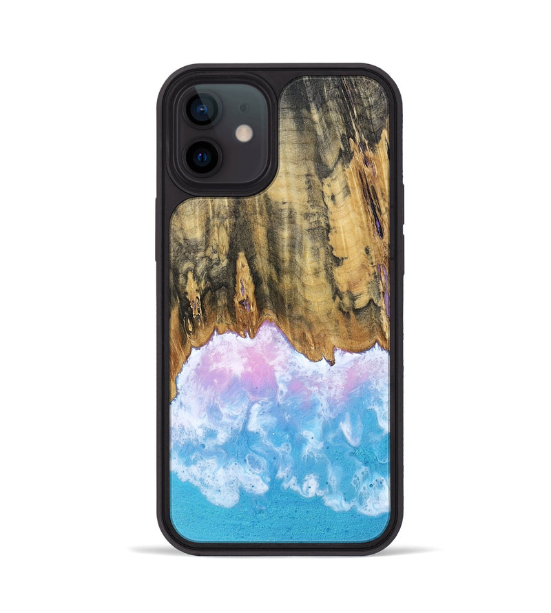 iPhone 12 Wood Phone Case - Grey (Coastal, 802469)