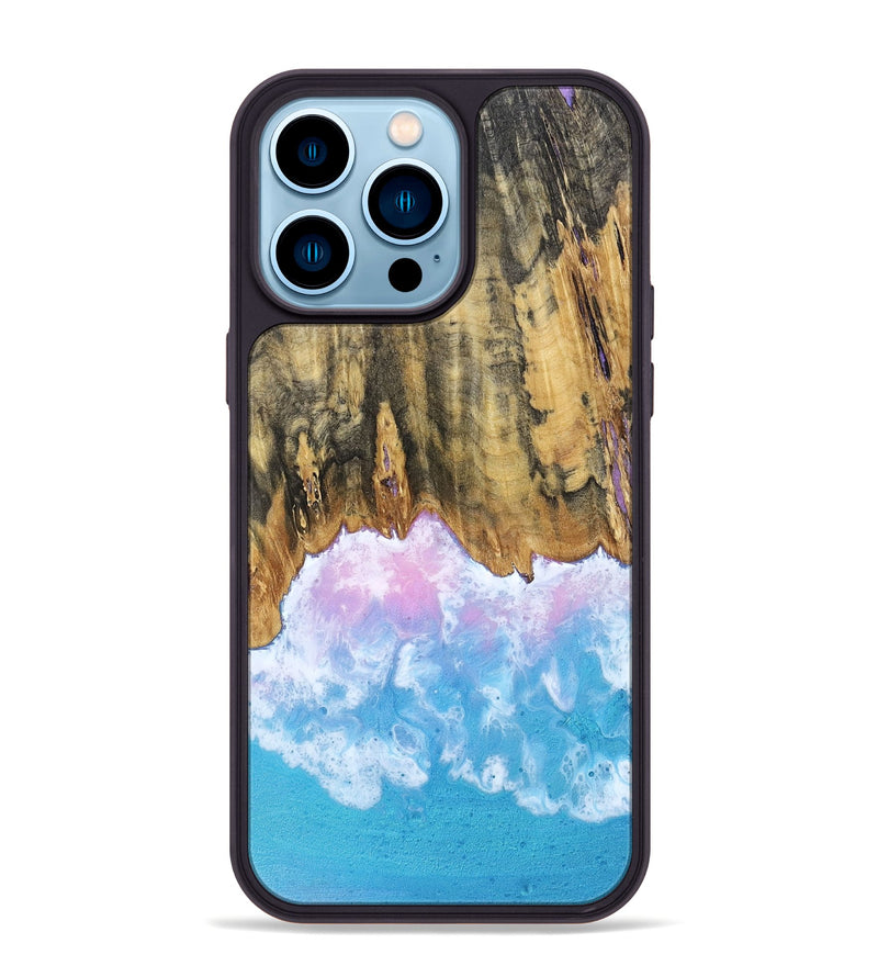 iPhone 14 Pro Max Wood Phone Case - Grey (Coastal, 802469)
