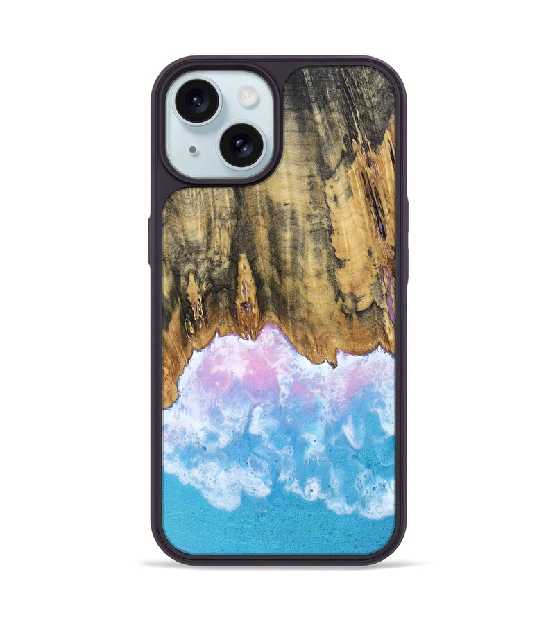 iPhone 15 Wood Phone Case - Grey (Coastal, 802469)