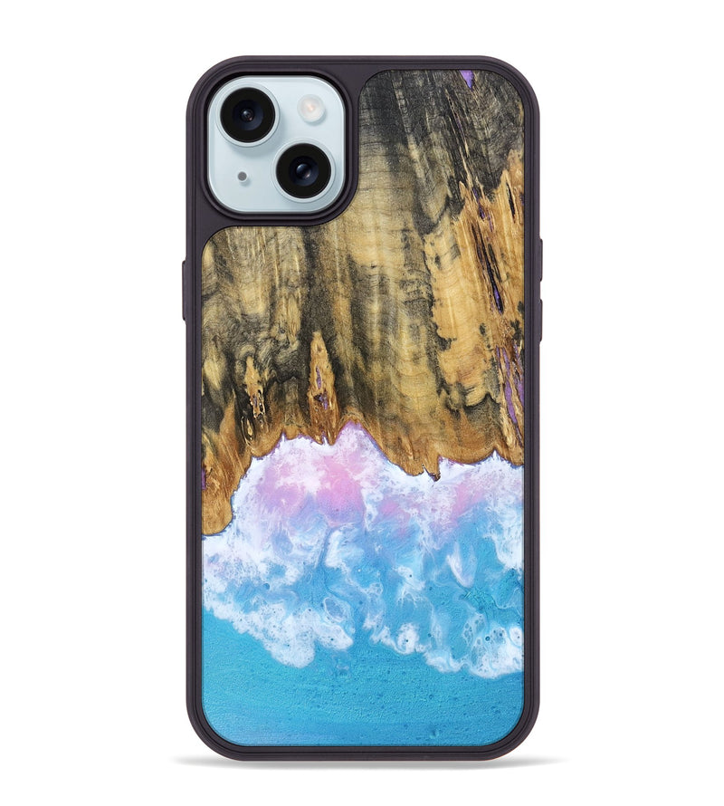 iPhone 15 Plus Wood Phone Case - Grey (Coastal, 802469)