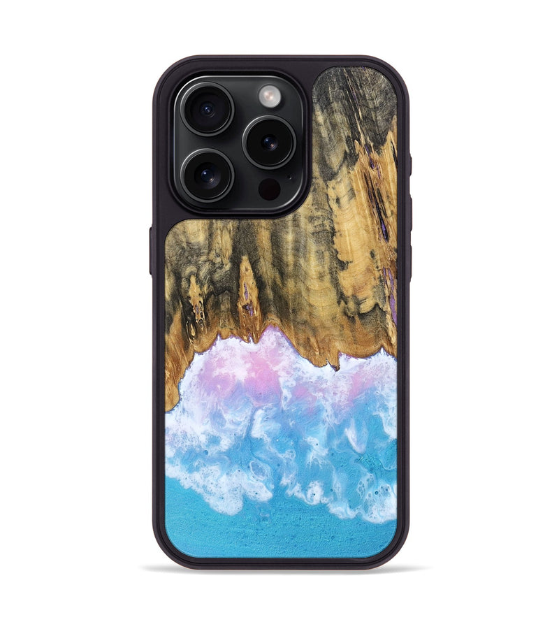 iPhone 15 Pro Wood Phone Case - Grey (Coastal, 802469)