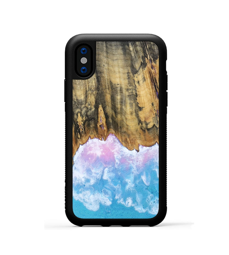 iPhone Xs Wood Phone Case - Grey (Coastal, 802469)