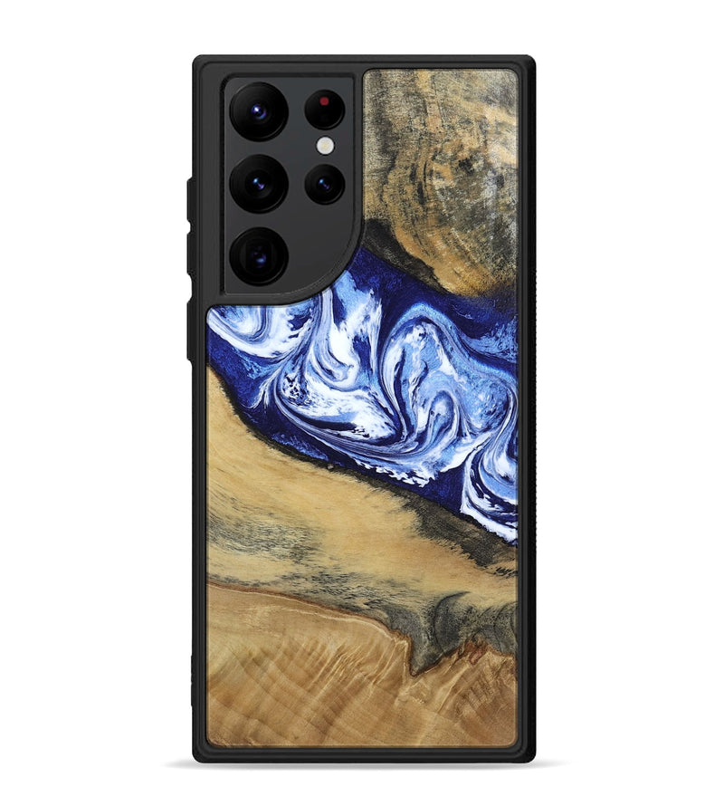 Galaxy S22 Ultra Wood Phone Case - Edsel (Blue, 802548)