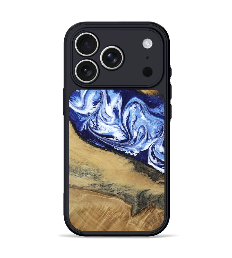 iPhone 17 Pro Wood Phone Case - Edsel (Blue, 802548)