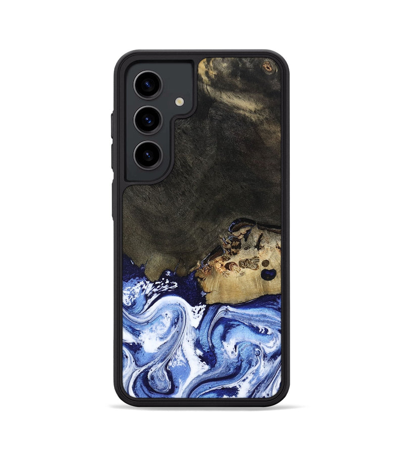 Galaxy S24 Wood Phone Case - Emanuel (Blue, 802605)
