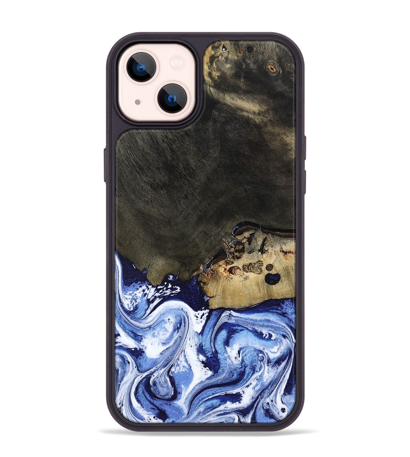 iPhone 14 Plus Wood Phone Case - Emanuel (Blue, 802605)