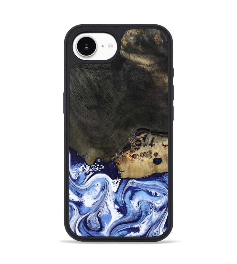 iPhone 16e Wood Phone Case - Emanuel (Blue, 802605)