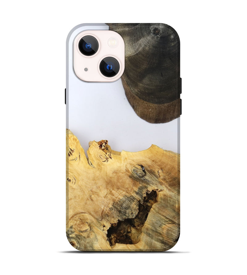 iPhone 14 Wood Live Edge Phone Case - Alyse (Clear, 802685)