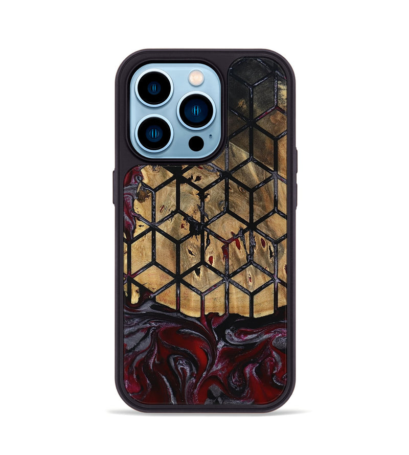 iPhone 14 Pro Wood Phone Case - Vickey (Pattern, 802728)