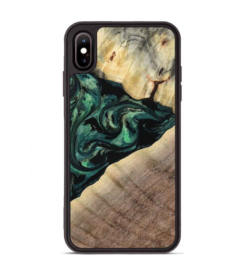 iPhone Xs Max Wood Phone Case - Wendell (Green, 802755)