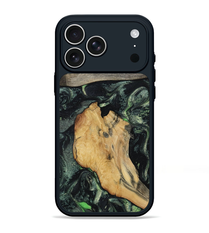 iPhone 17 Pro Max Wood Phone Case - Dovie (Green, 802763)