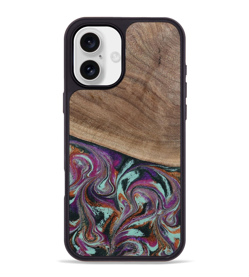 iPhone 16 Plus Wood Phone Case - Ivory (Green, 802770)