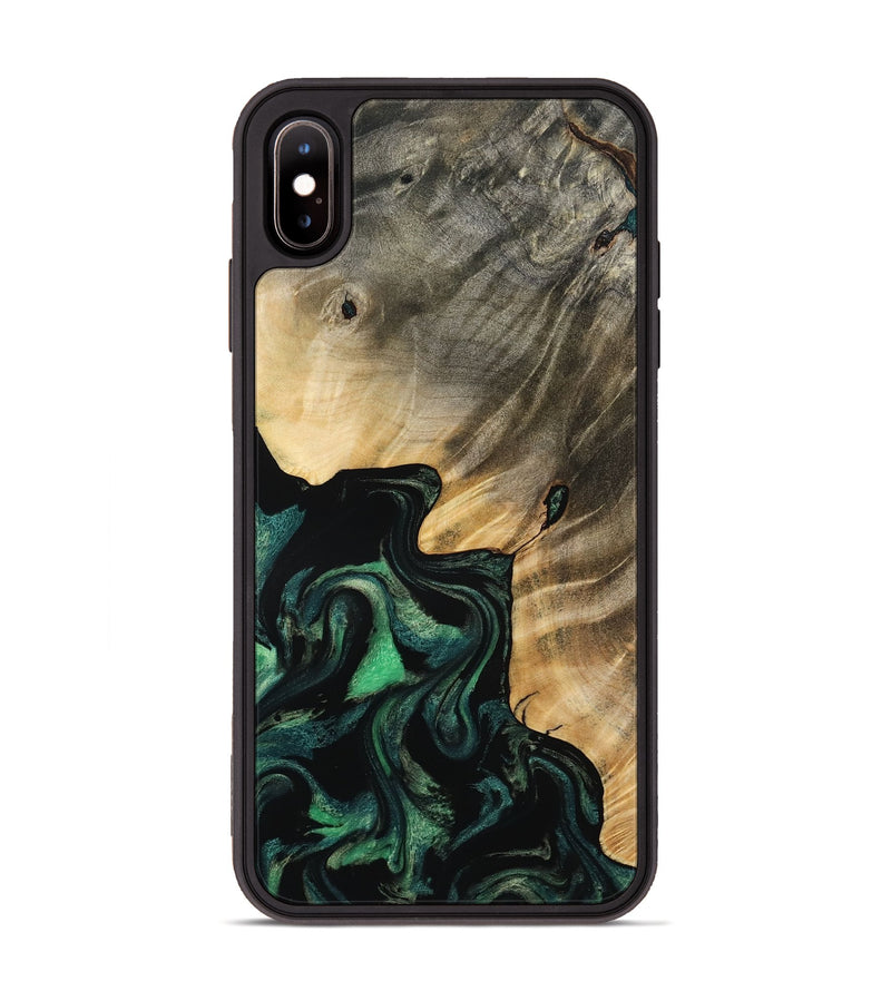 iPhone Xs Max Wood Phone Case - Colin (Green, 802782)