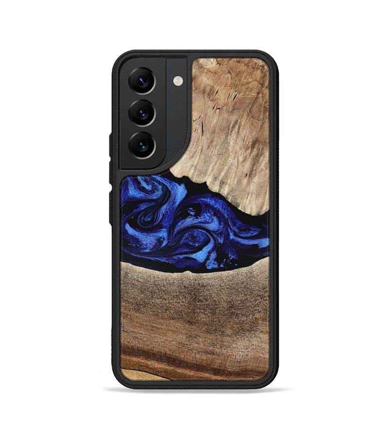 Galaxy S22 Wood Phone Case - Ariella (Blue, 802881)