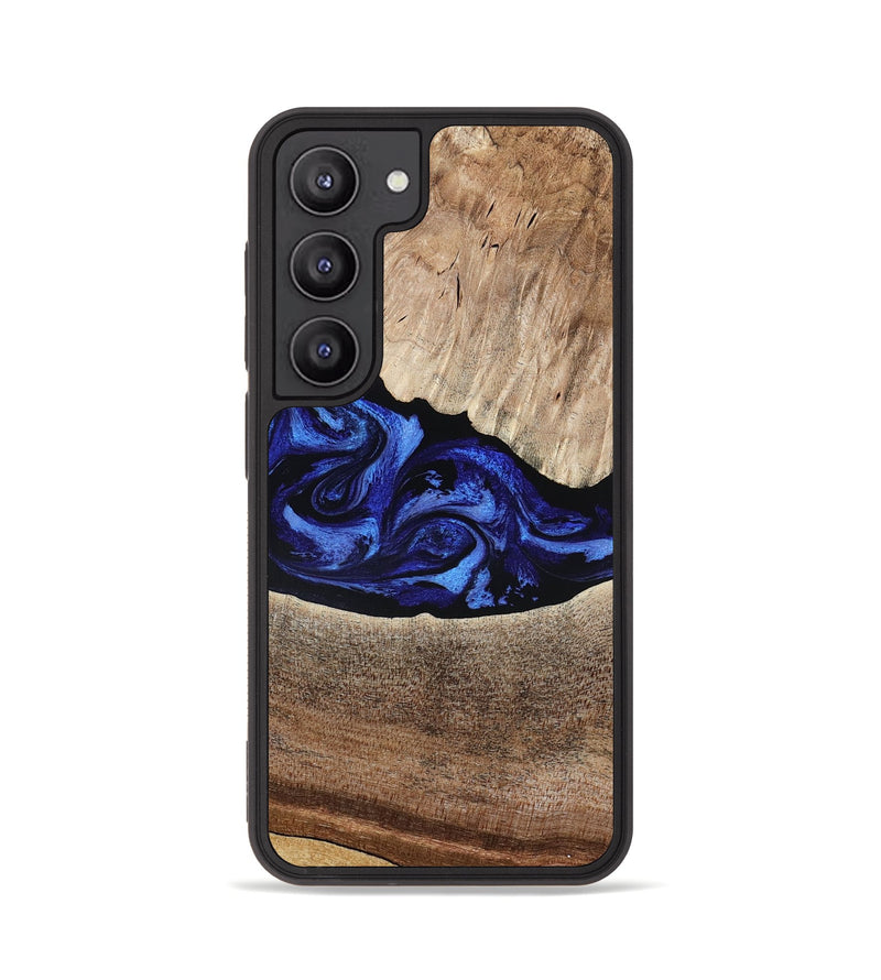 Galaxy S23 Wood Phone Case - Ariella (Blue, 802881)