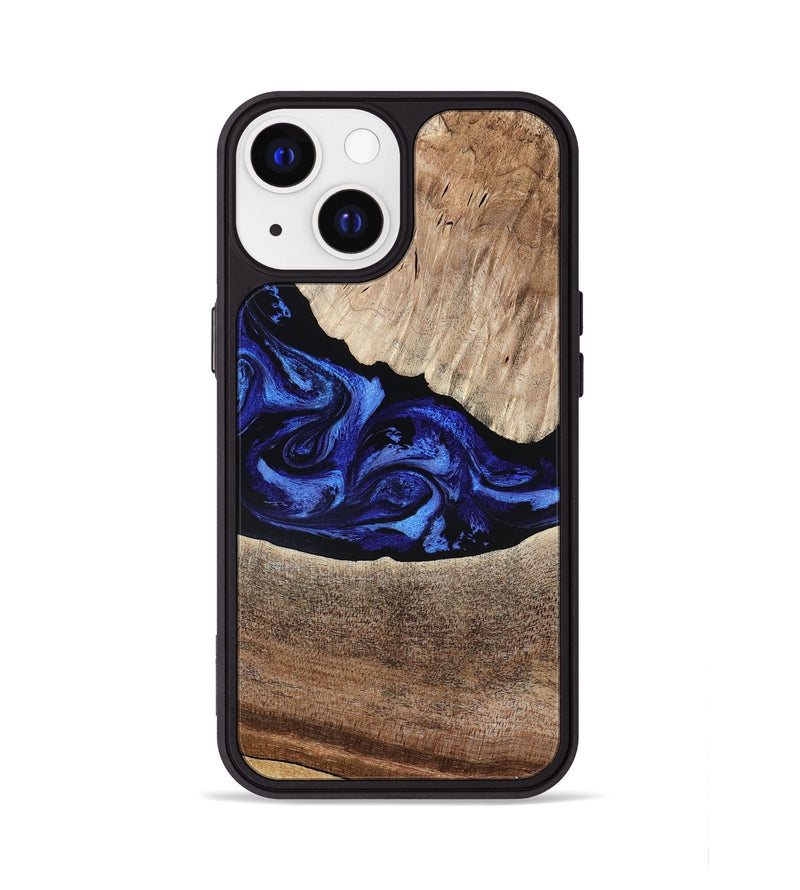 iPhone 13 Wood Phone Case - Ariella (Blue, 802881)