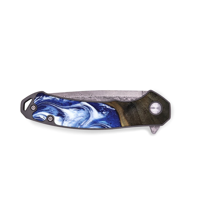 EDC Wood Pocket Knife - Veva (Blue, 802892)
