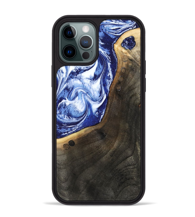 iPhone 12 Pro Max Wood Phone Case - Veva (Blue, 802892)