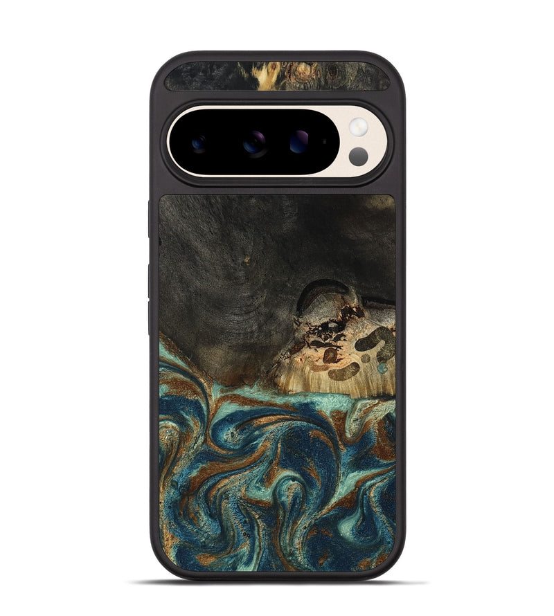 Pixel 10 Wood Phone Case - Israel (Teal & Gold, 802965)