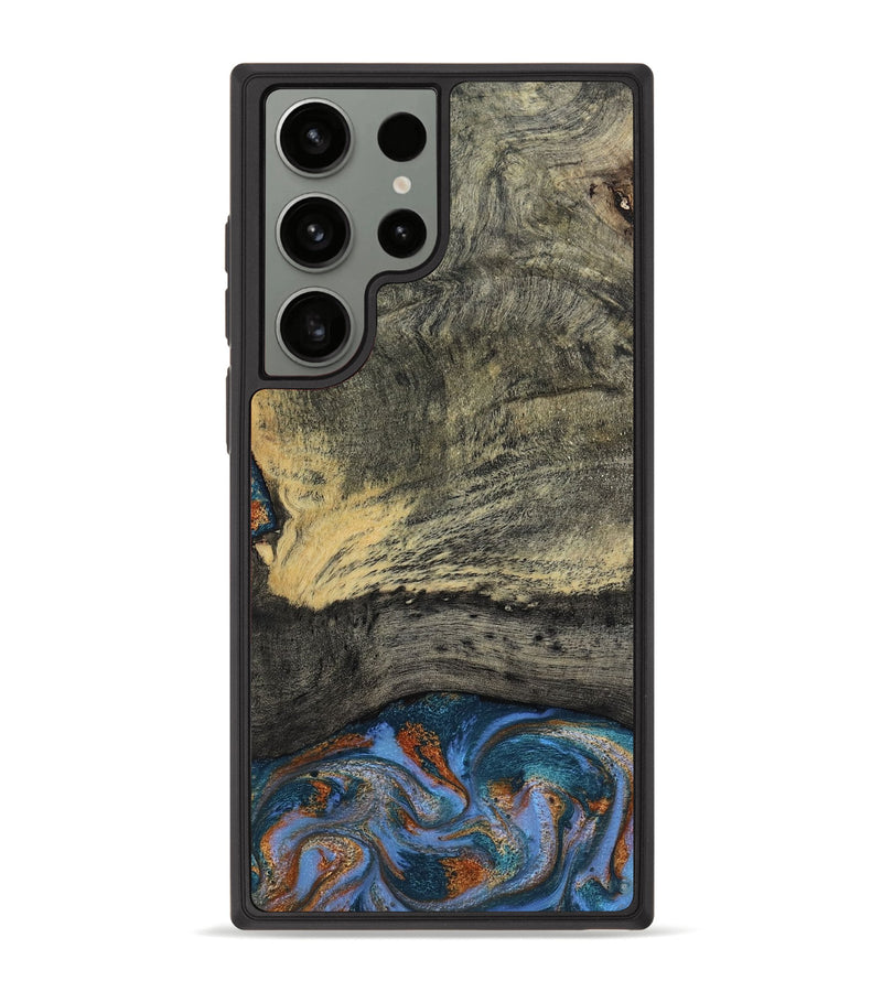 Galaxy S23 Ultra Wood Phone Case - Corbett (Teal & Gold, 802968)