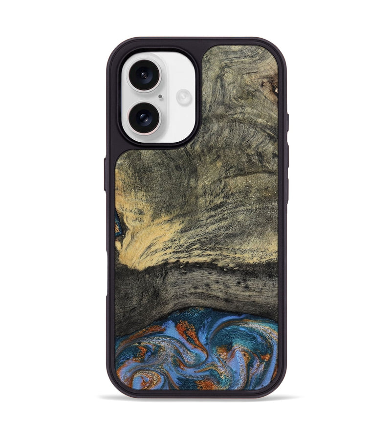 iPhone 17 Wood Phone Case - Corbett (Teal & Gold, 802968)
