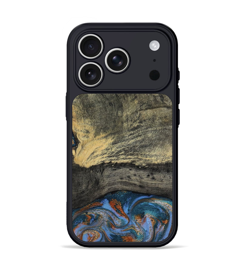 iPhone 17 Pro Wood Phone Case - Corbett (Teal & Gold, 802968)